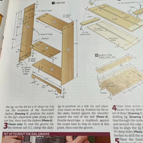Wood Woodworking Magazine Vol 29 Issue 210 No 1 Mar 2012 One Bookcase 3 Ways u - Picture 9 of 9